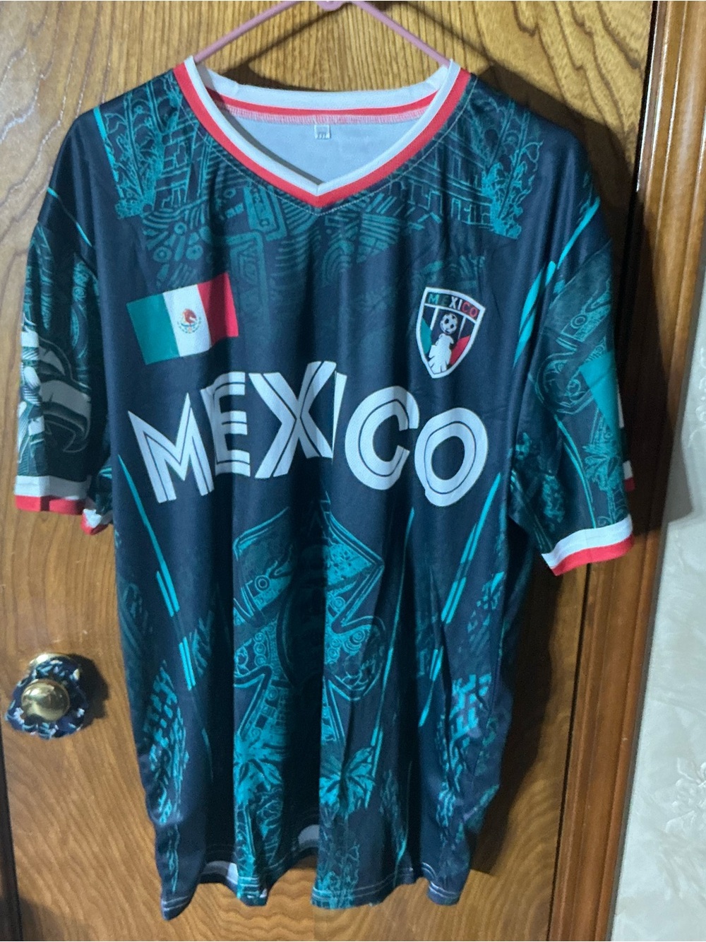Mexico Graphic Soccer Jersey - Black & Teal